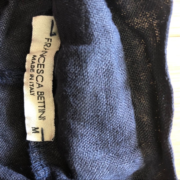 Francesca Bettini 100% linen paper bag shorts - Picture 3 of 3